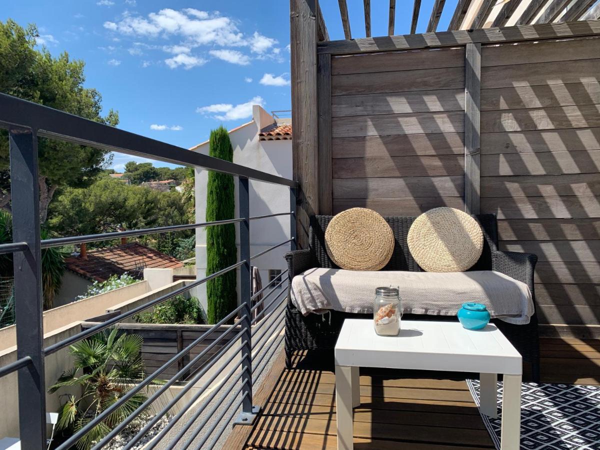 Cassis, le Grand Bleu, triplex vue mer, port plage 10mn à pieds Exterior foto